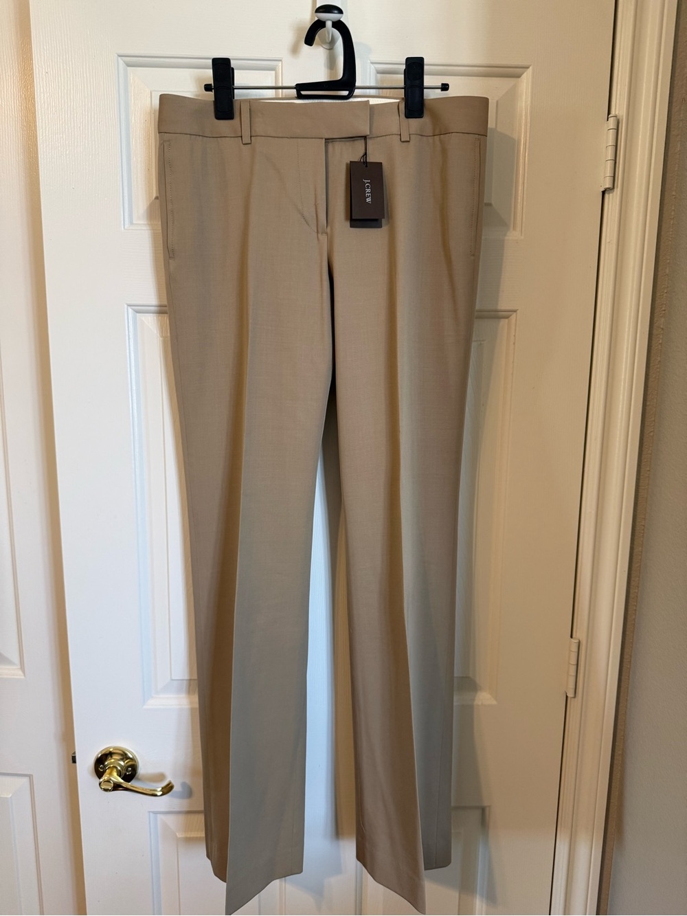 J. Crew Women's Tan Straight-Leg Trousers